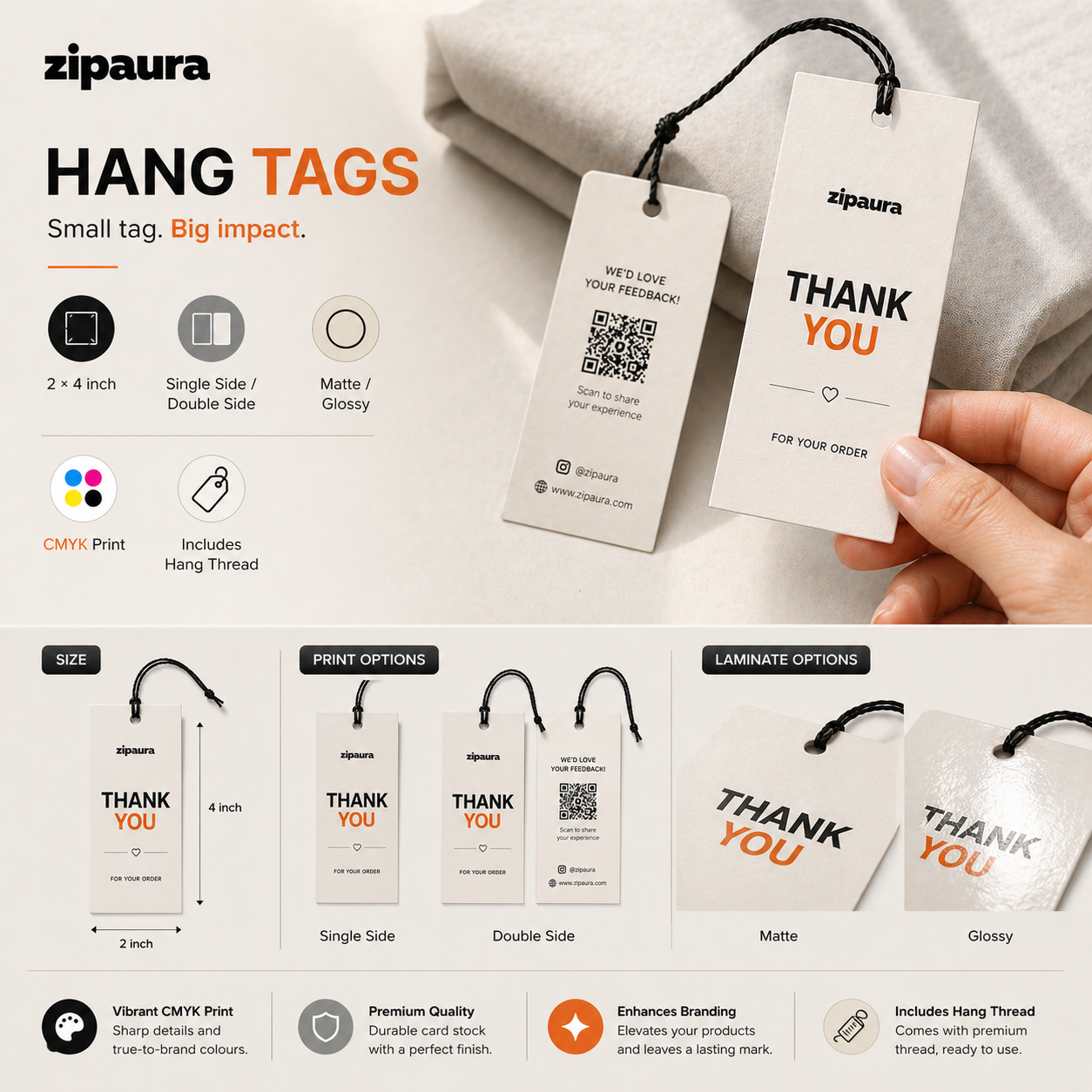 Hang Tags with Thread